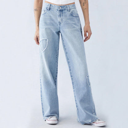 Bow-Embroidered Dream Jeans
