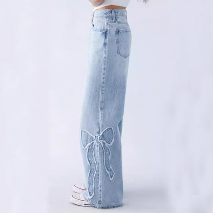 Bow-Embroidered Dream Jeans