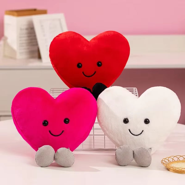 15/18/30Cm Lovely Plush Cute Heart Pillow Toy Lover Kids Friends Festival Gift Soft Plush Stuffed Red Love Heart Shape Pillow